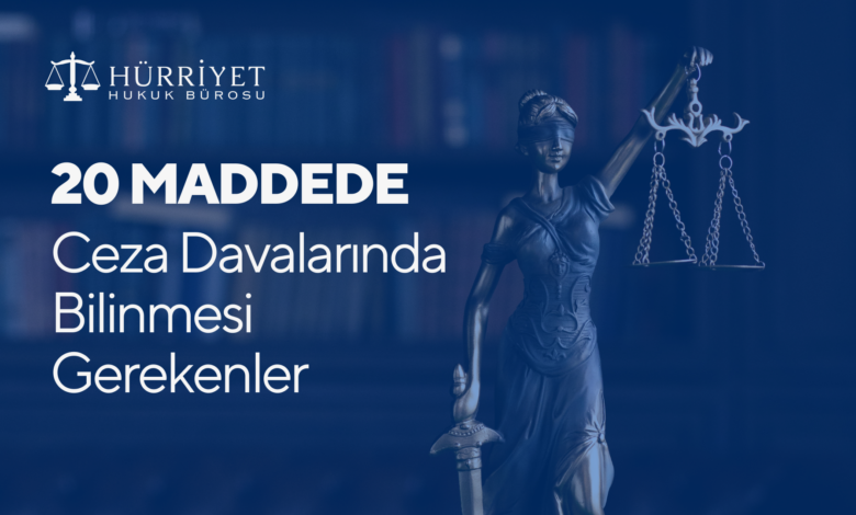 Ceza Davalarında Bilinmesi Gerekenler